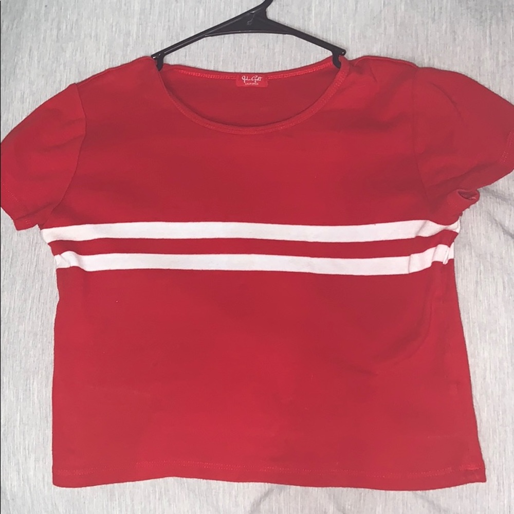 Red stripped Brandy Melville Crop top